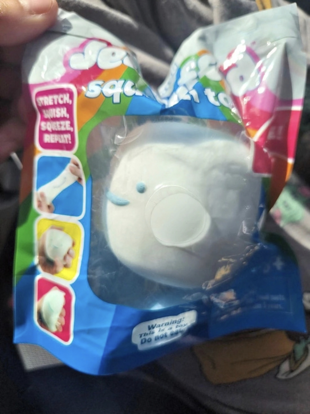 Squishy Jet Puffed Plush Toy in White & Blue NWT #squishy #squeezy